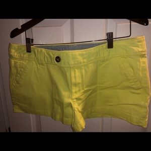 Bright Yellow Red Camel shorts